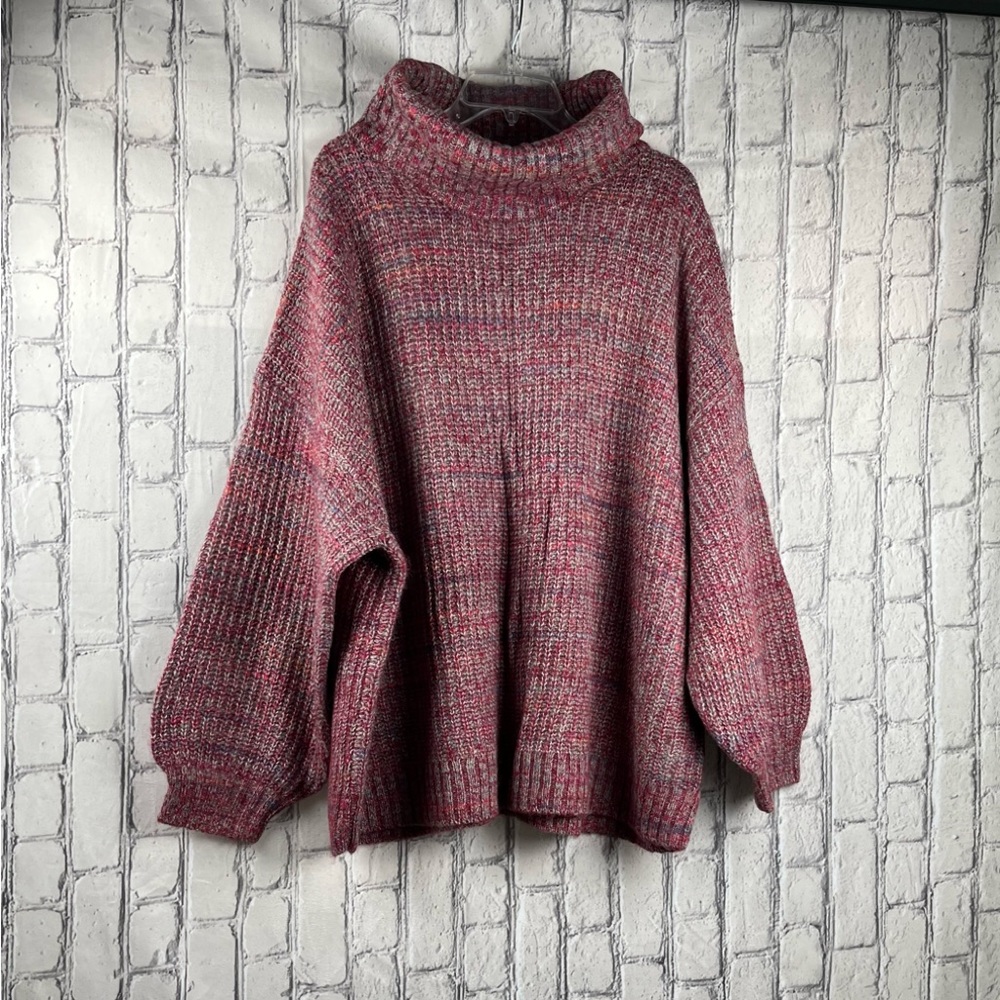 Old Navy 3X Women Marled Shaker- Stitch Turtleneck Sweater